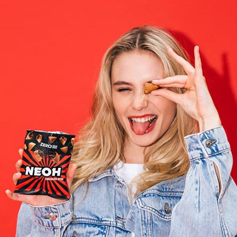 NEOH Schokoladenhäppchen | Ohne Zuckerzusatz, 100kcal pro Portion, knusprige Stücke mit cremiger Haselnuss-Kakao-Füllung, perfekt zum Mitnehmen oder als Müsli-Ersatz | Keto, Low Carb | Packung mit 3 x 29 g