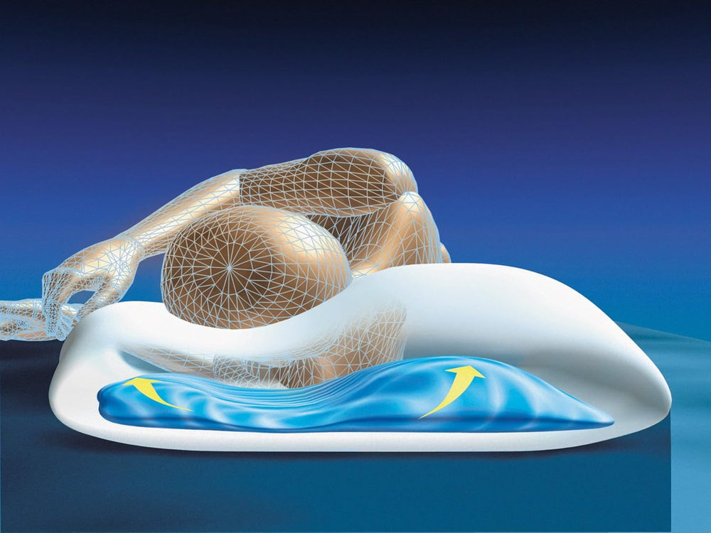 Pernă cu apă Mediflow The Original 5008 50X70Cm cu spumă visco, albă, unică, 1 bucată (1 pachet) Perne standard Naty Shop