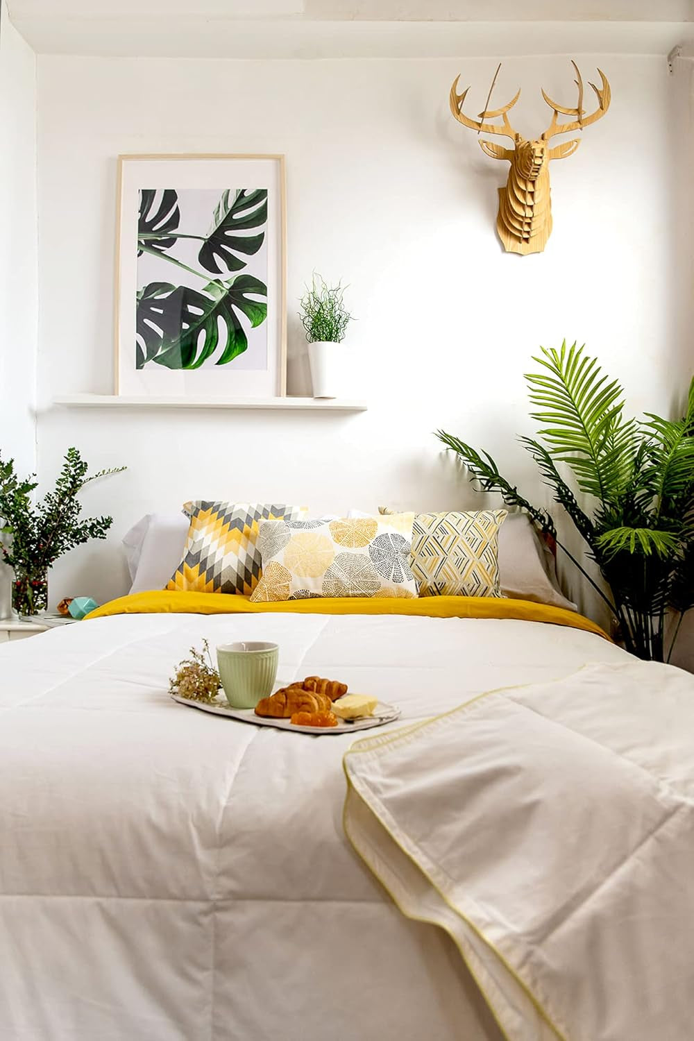 San Carlos Vivaldi - Steppdecke, Dichte 180 G + 120 G, 92 % Daunen, 8 % Federn, 4 Jahreszeiten, weiß Steppdecken und Steppdecken Naty Shop