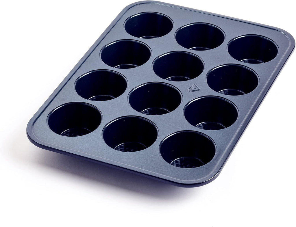 Blue Diamond Bakeware 12Er Muffinform Mit Antihaftbeschichtung, Blau Matrite si tavi pentru copt Naty Shop Muffinform