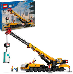 LEGO City Mobiler Baukran, Konstruktionsspielzeug für Jungen und Mädchen, kreatives Geschenk für Kinder, langer ausziehbarer Arm, 4 Bauarbeiter-Minifiguren für Rollenspiele, 60409 Bausets. Besuche den LEGO-Store. Standardtitel