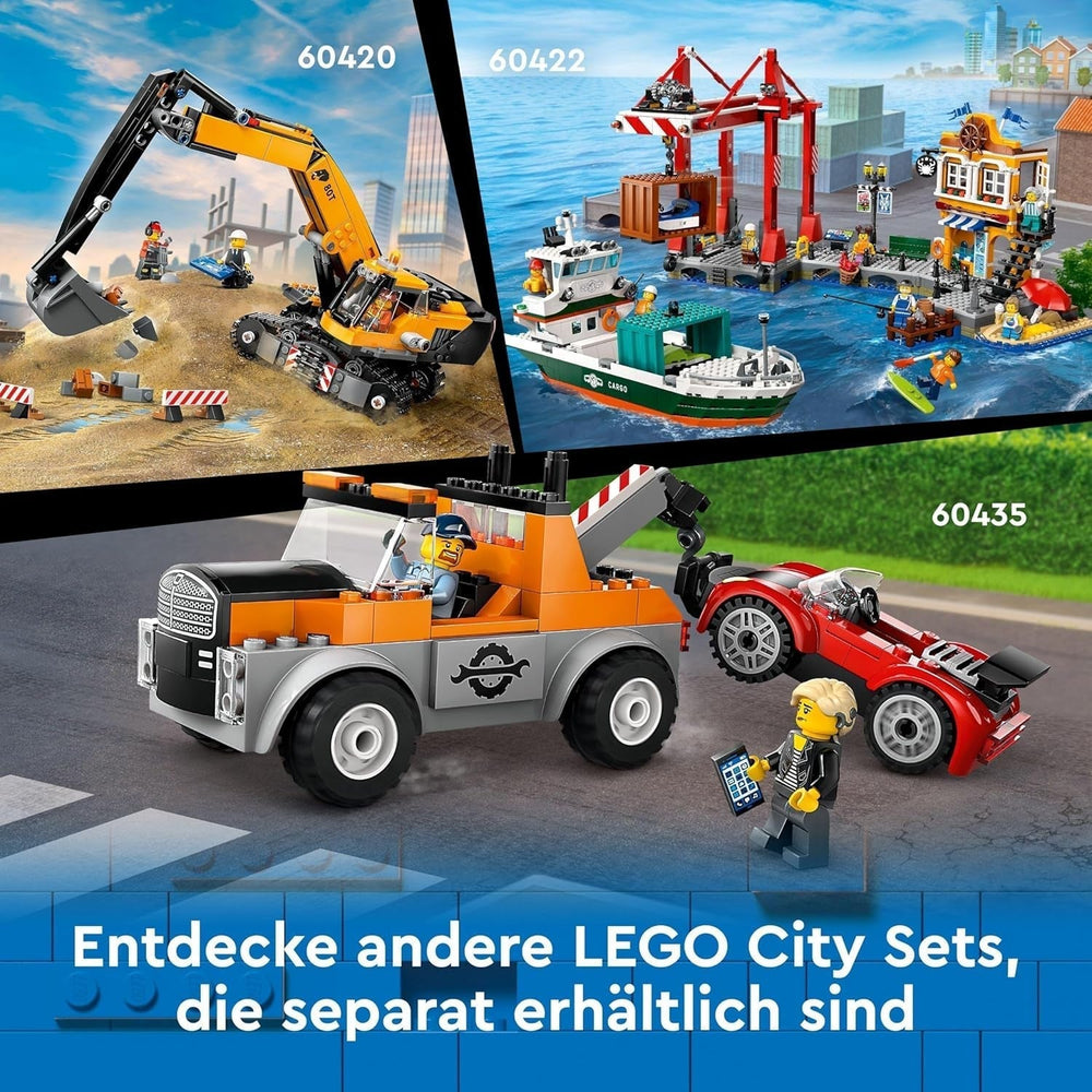 LEGO City Hafen mit Frachtschiff, Bauspielzeug für Jungen und Mädchen ab 8 Jahren, Geschenkidee für Kinder, Containerkran, Spielzeugschiff und 8 Minifiguren 60422 Bausets Besuchen Sie den LEGO-Store