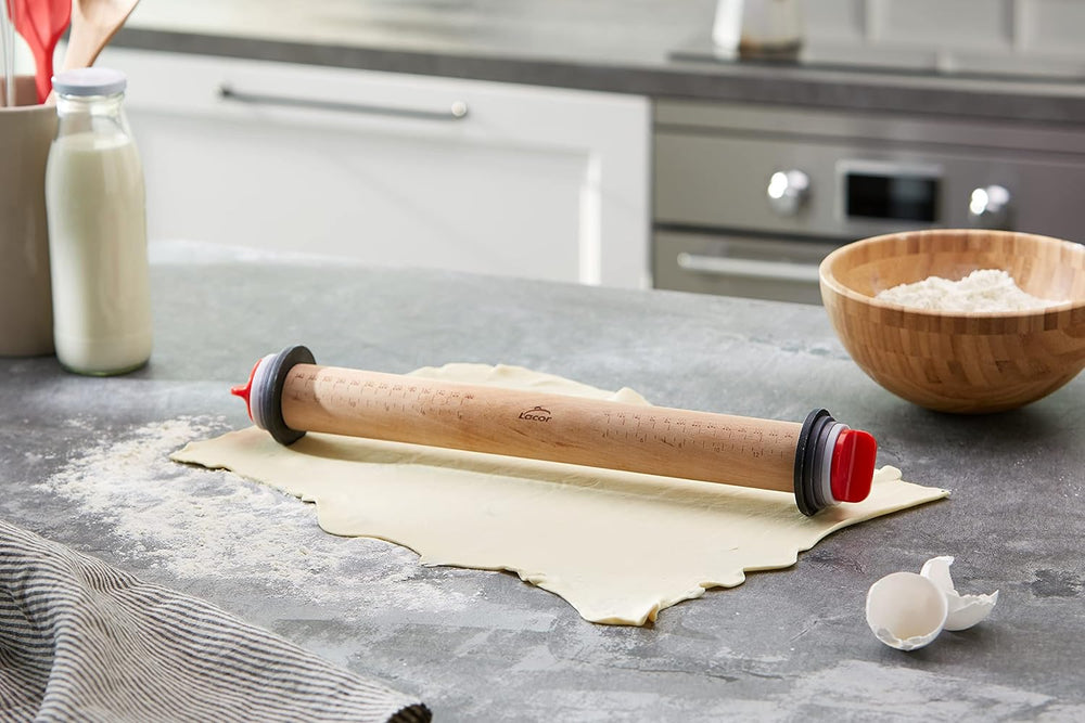 67142 Teigroller Buchenholz 34 cm mit Weinring, Holz, Braun, 42 x 6 x 6 cm