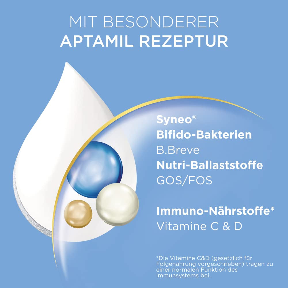 Aptamil Care 2 – Folgemilch nach 6 Monaten, mit Omega 3 und 6, DHA und ARA, palmölfrei, Babynahrung, Milchpulver, 1 x 800 g (3er Pack)