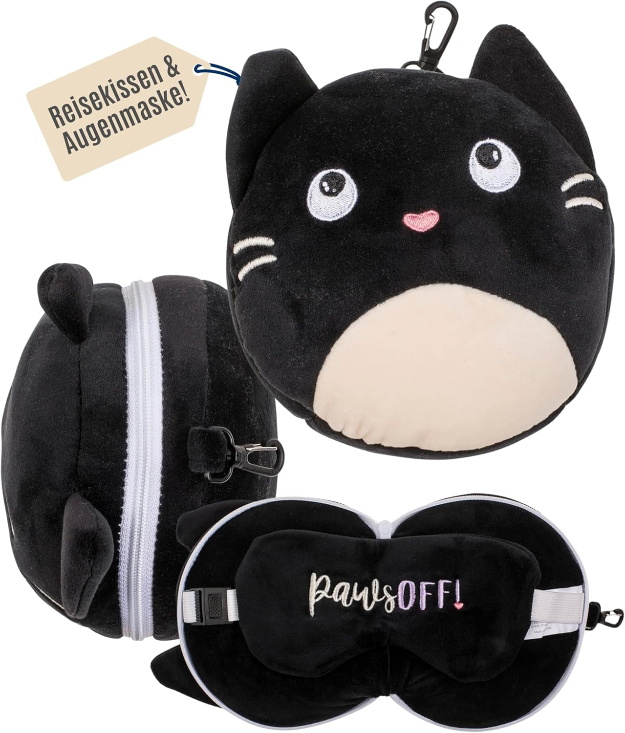 Pernă de călătorie din pluș cu dinozaur pentru copii, cu mască pentru ochi – Pernă de gât moale 2 în 1 pentru copii – Pernă de călătorie confortabilă pentru mașină, tren și avion – Lavabilă și care economisește spațiu