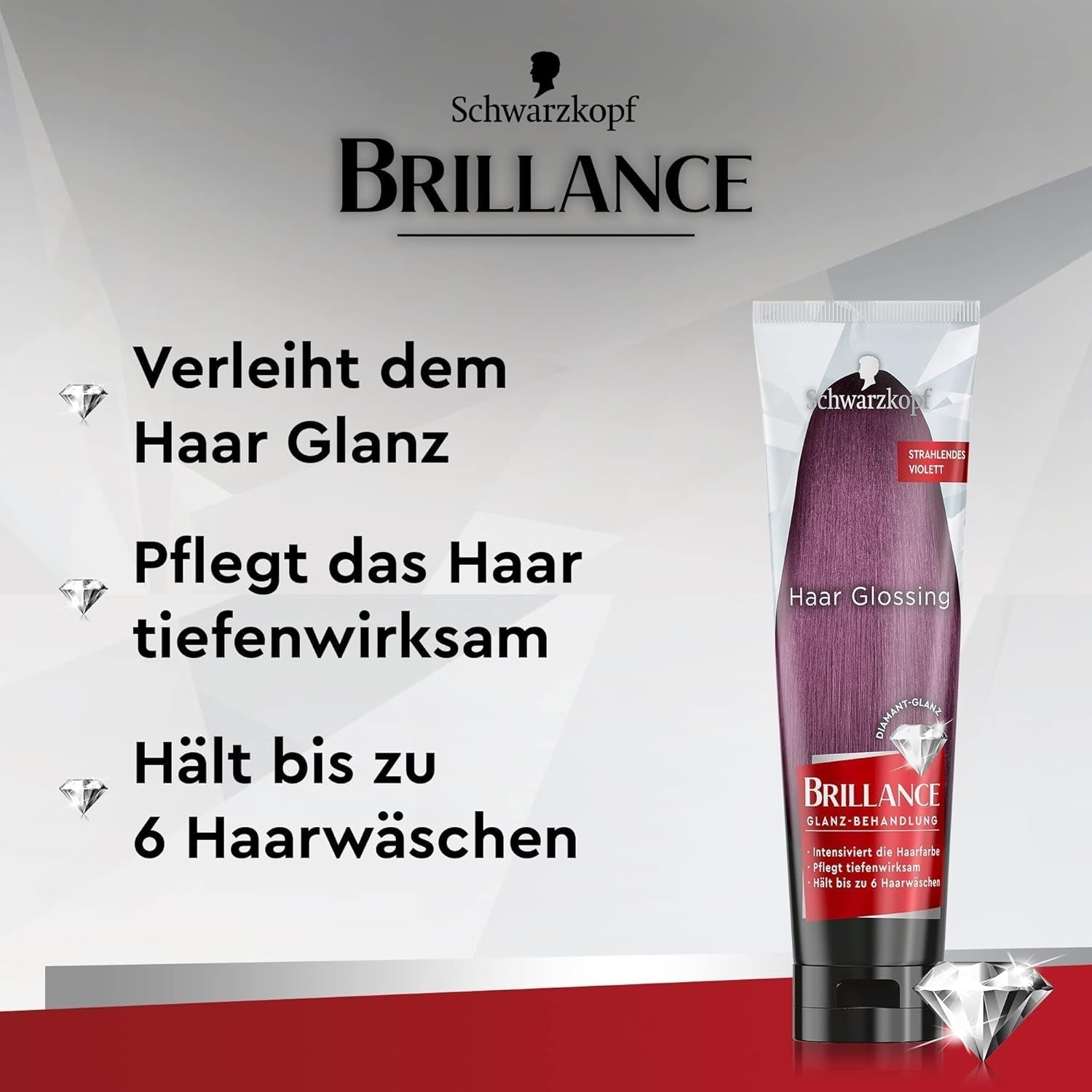 Brillance Shine Treatment, Hair Glossing Radiant Violet (150 ml), hrănește și intensifică culoarea părului, poate fi folosit ca o mască de păr, durează până la 6 spălări ale părului Vopsea pentru par Naty Shop