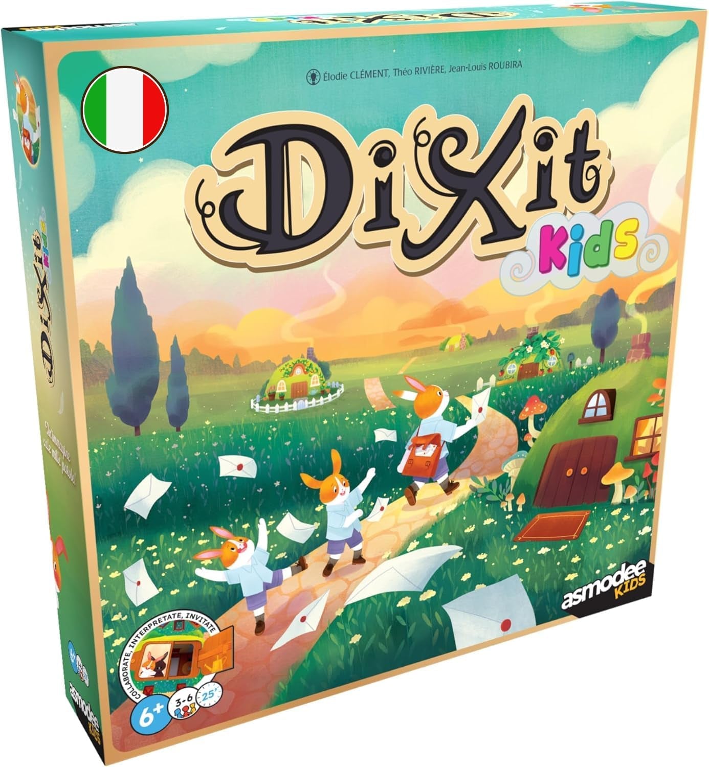 Asmodee Kids – Dixit Kids, Brettspiel für Fantasie und Fantasie für Kinder und die ganze Familie, illustrierte Spielkarten, 3-6 Spieler, ab 6 Jahren, 25 Min., italienische Ausgabe