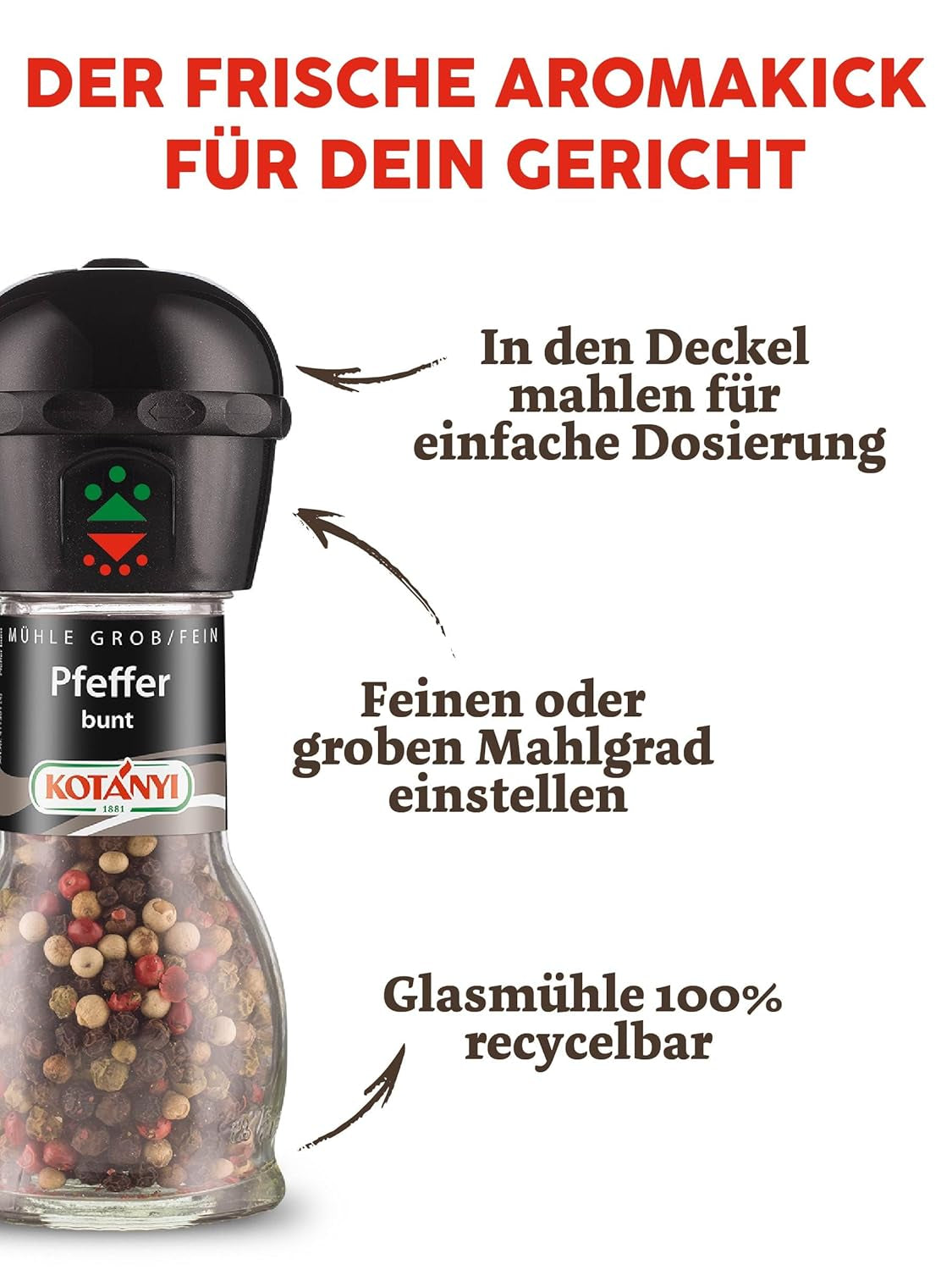 Kotanyi Pfeffermühle, Brötchen (1 x 35 g)