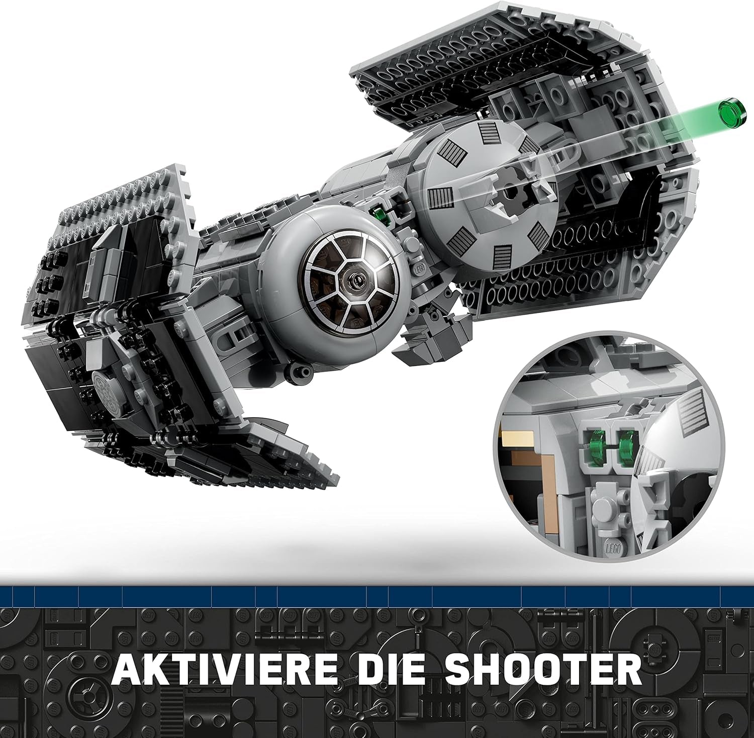 LEGO Star Wars TIE-Bomber-Modellbausatz mit Darth Vader-Minifiguren mit Lichtschwert und Gonk-Droide, Starfighter-Bauspielzeug als Geschenk 75347 Bausets Besuchen Sie den LEGO-Store