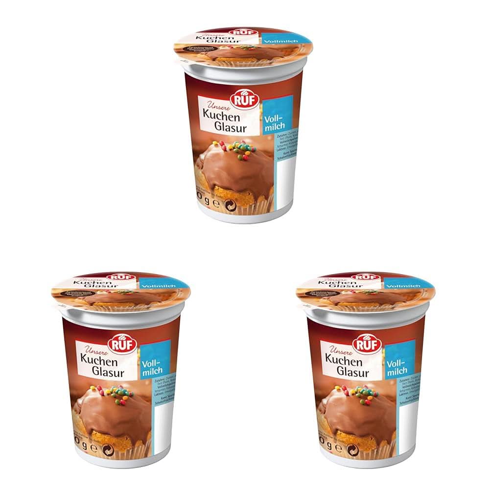 Glazură pentru torturi, RUF, Ciocolată cu lapte, 500 grame Glazuri si Decor Naty Shop Set 3 bucati x 500 grame Ciocolata cu lapte