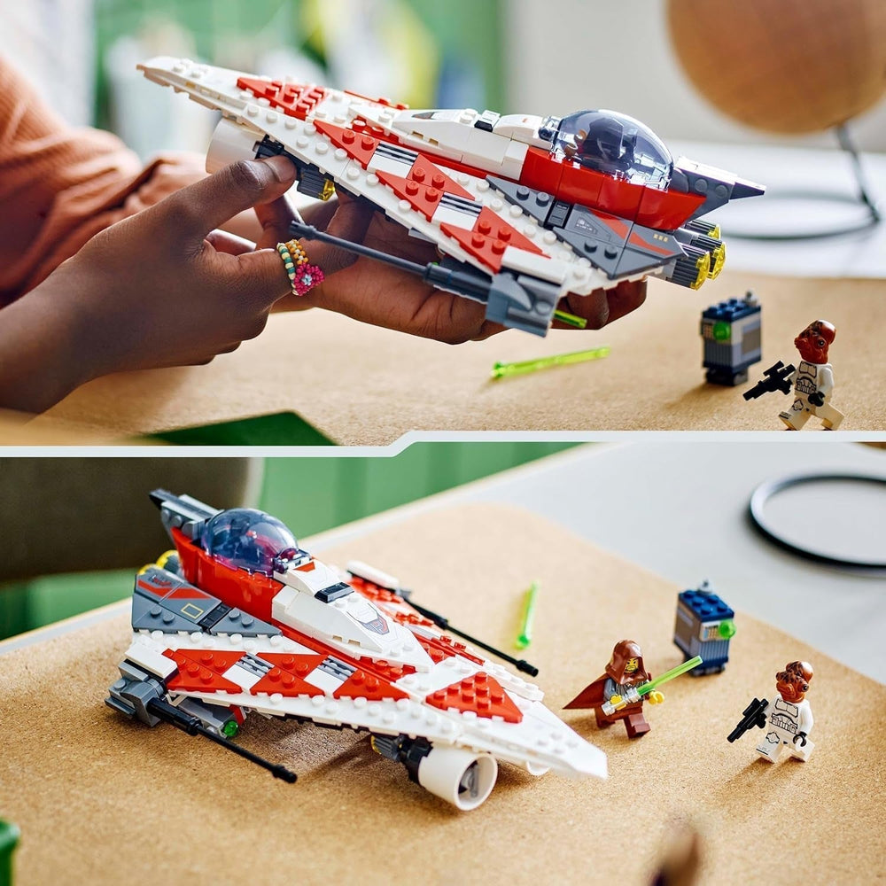 LEGO Star Wars Jedi Bob's Starfighter Bauspielzeug Raumschiff-Spielzeugsteine Beliebtes Charakter-Geburtstagsgeschenk für Jungen Mädchen und alle Fans über 8 Jahre alt 75388 Bausets Beuche den LEGO-Store