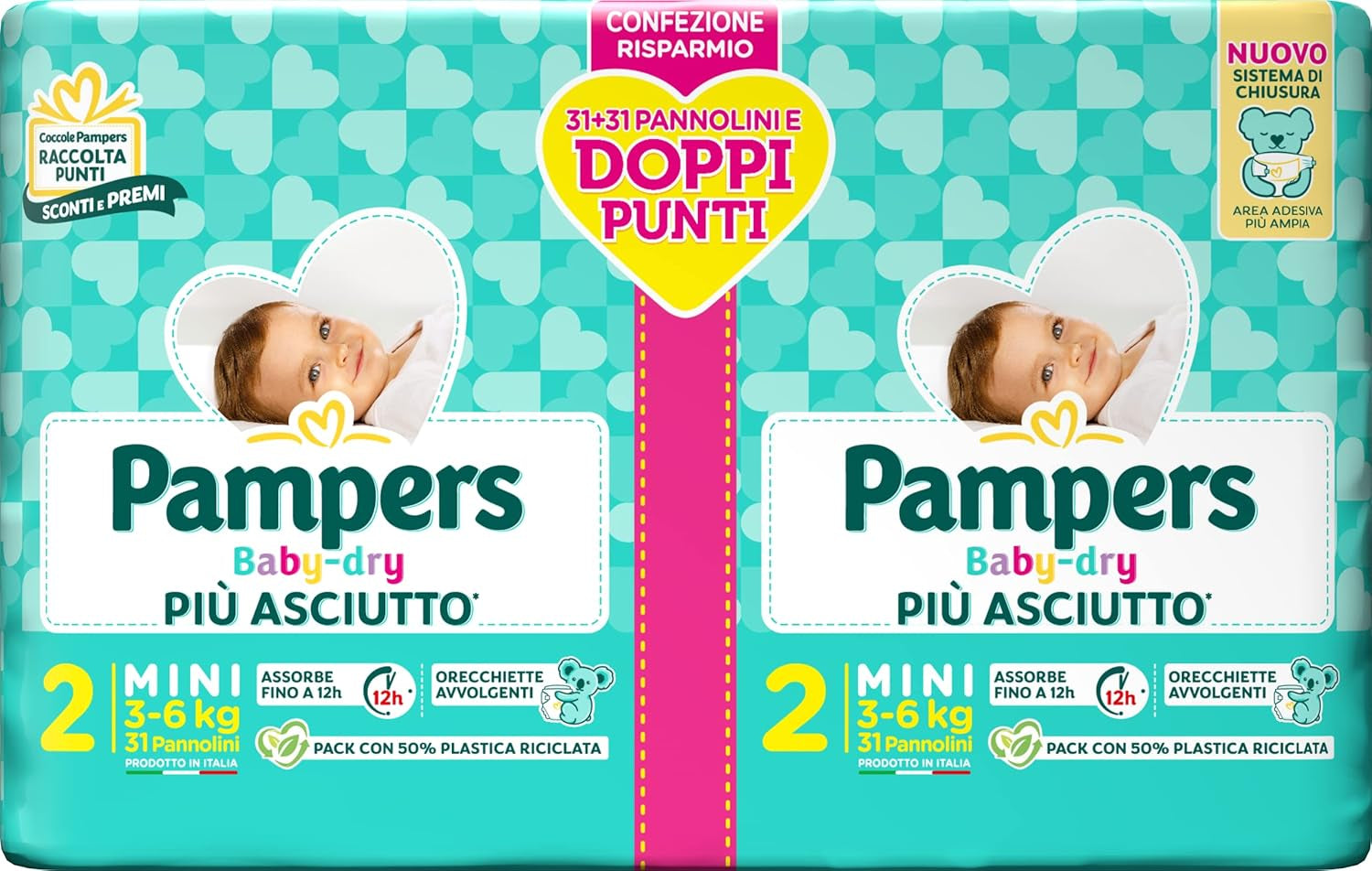 Pampers Baby Dry Maxi Twin Pack Windeln, Größe 4 (7-18 kg), 48 Windeln