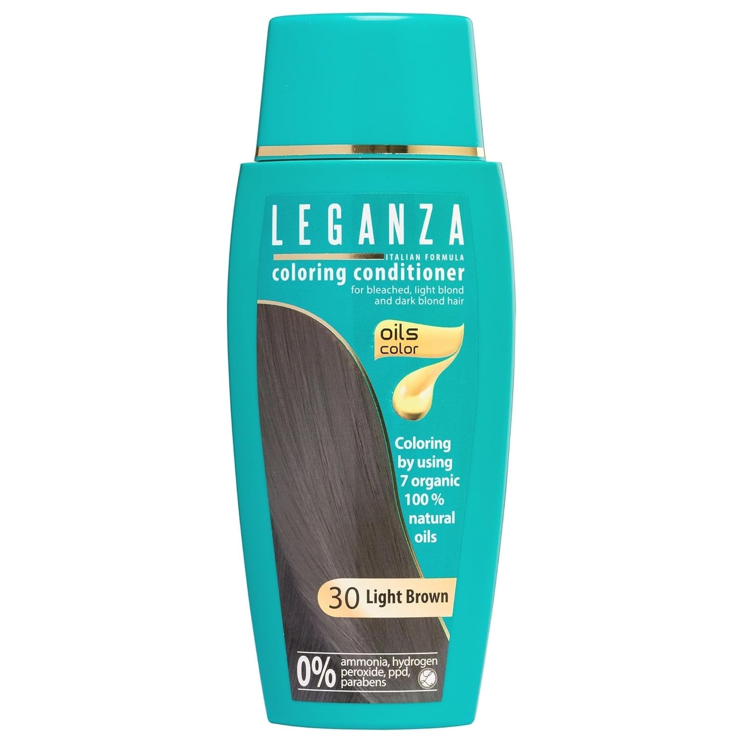 Leganza Natural Balm Hair Dye Colour 71 Café Latte | Vopsea de păr fără amoniac | Îmbogățită cu 7 uleiuri naturale | 150 ml Vopsea pentru par Naty Shop 30 maro deschis