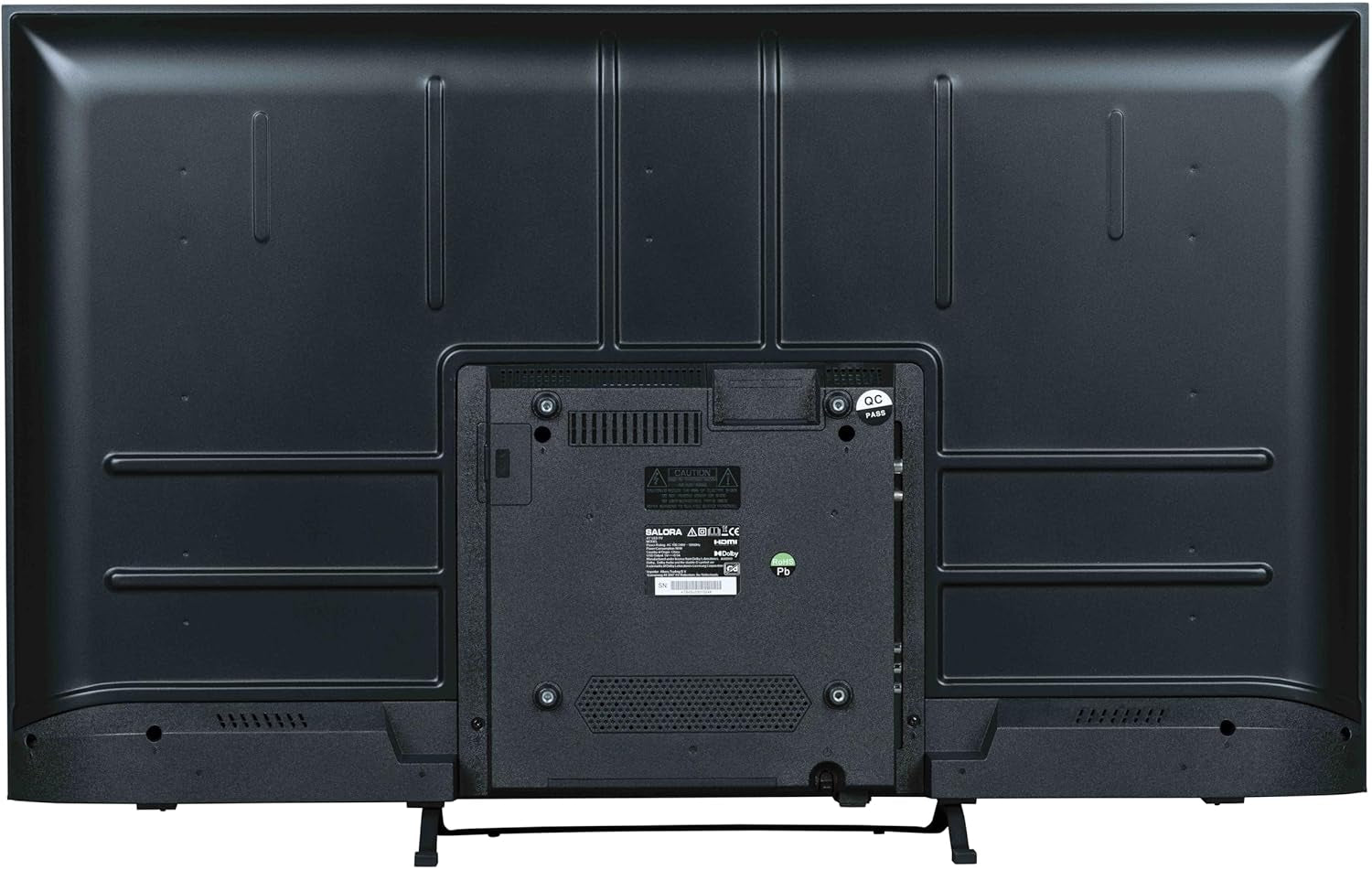 SALORA FOD43FV – Televizor de 43 de inci – Smart TV cu ecran Full HD, Android TV, sistem de operare Vidaa, tuner triplu DVB-T2/S2, WLAN, Ethernet, 3x HDMI, design fără ramă pentru un stil de viață modern