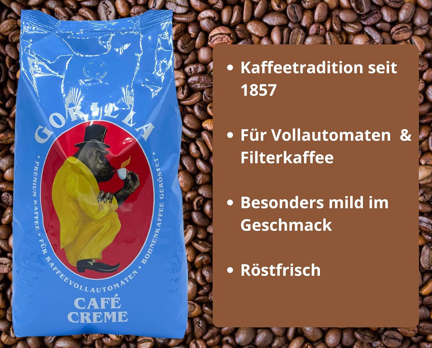 Gorilla Cafe Creme 6x 1000g Produse de patiserie Joerges + Jassas | Gorilla Coffee | Gorilla Caffe Creme
