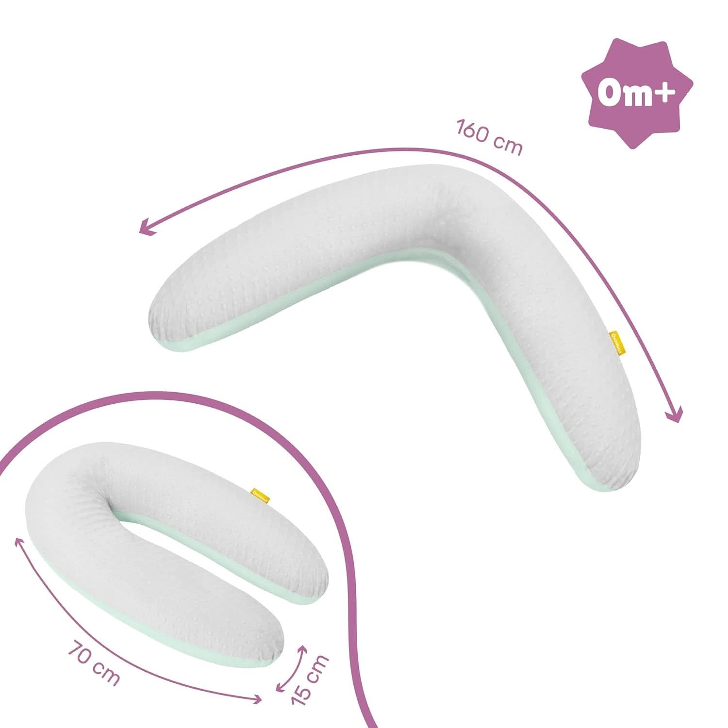 Badabulle Stillkissen und flauschiges Schwangerschaftskissen, 150 cm, inklusive Bezug, ergonomische Form Zubehör Essen und Stillen Bebe Naty Shop