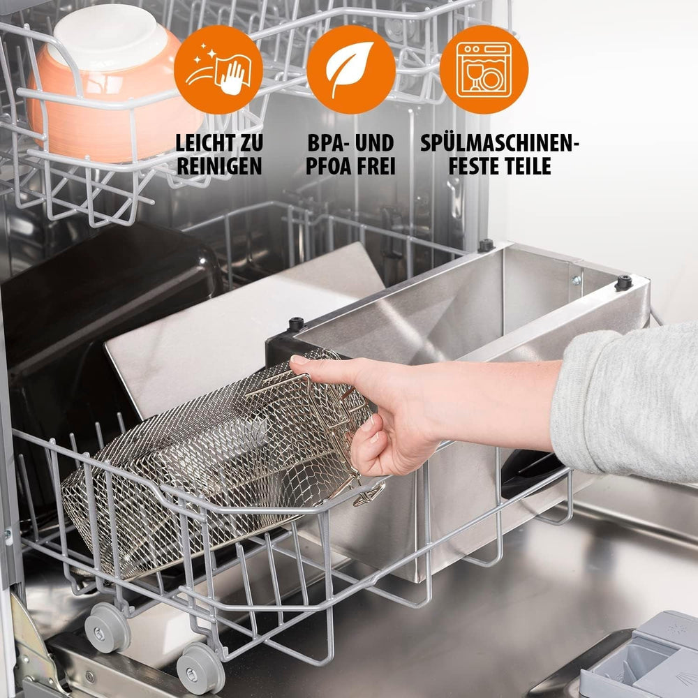 Tristar Ölfritteuse FR-6935, 2000 Watt, 3 Liter, Thermostat, Kaltzone, 3-4 Personen, Metallgeräte Naty Shop