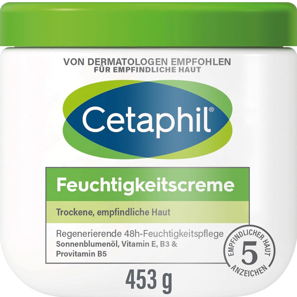 Cetaphil Feuchtigkeitscreme für trockene, empfindliche Haut, 85 ml, Dusche und Bad, Naty Shop, 453 g, Mandel