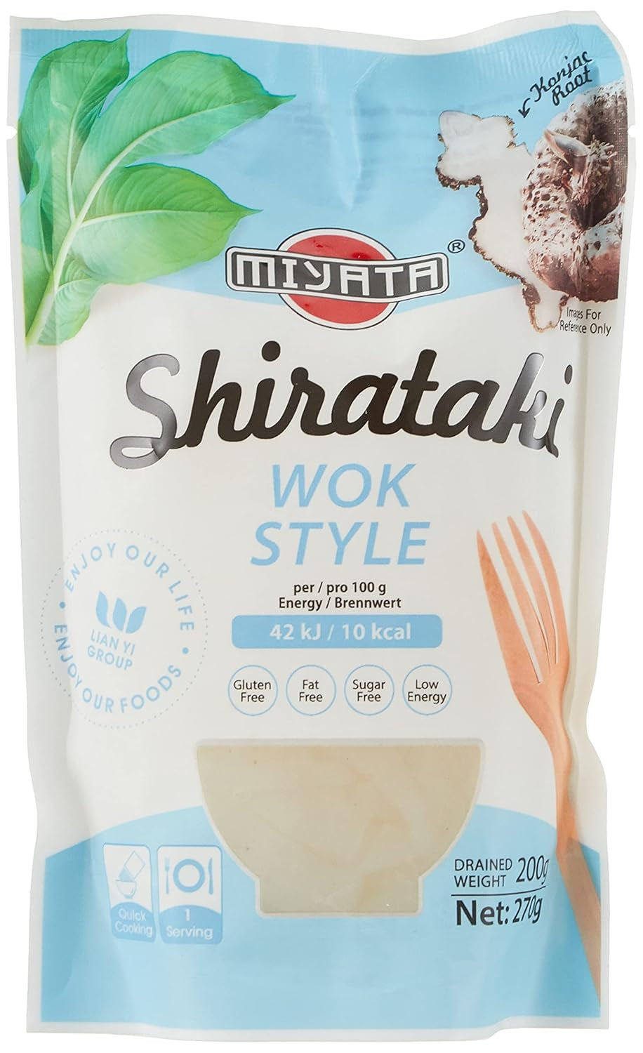 Miyata Shirataki Udon Nudeln Konjakmehl, 6er Pack (6 x 270g)