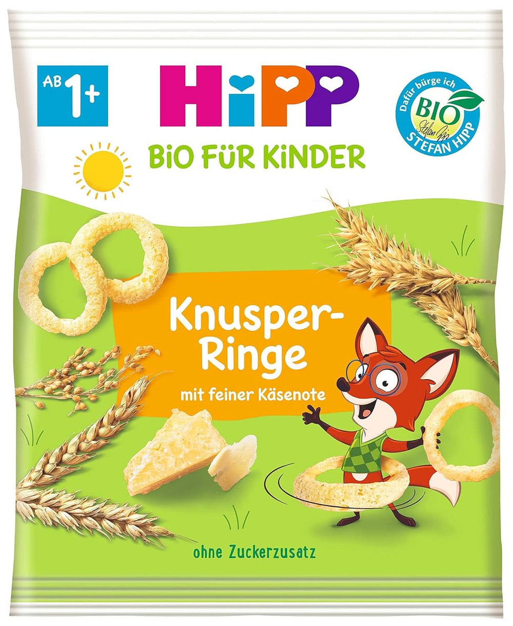 Hipp Bio Für Kinder Knusperringe, 7er Pack (7 x 25 Gramm) Mutter und Kind Naty Shop 7 x 25 Gramm Knusperringe