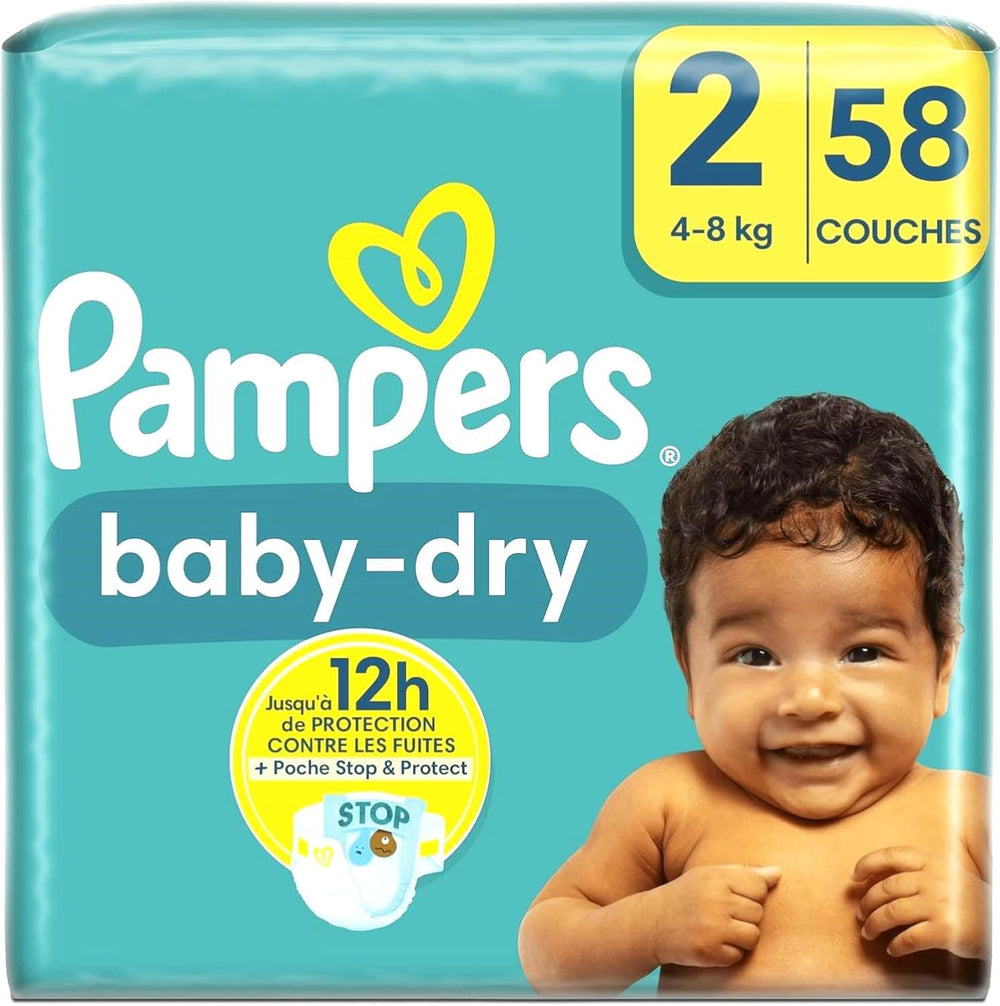 Pampers Baby-Dry Windeln, Größe 8, 43 Windeln, ab 19 kg, Jumbo+ Packung