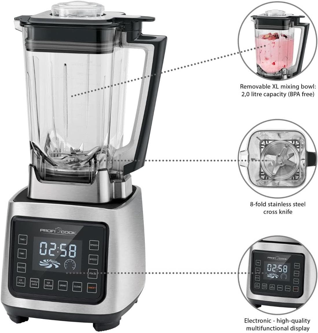 Profi-Mixer/Smoothie-Maker PC-UM 1127 Kitchen Naty Shop