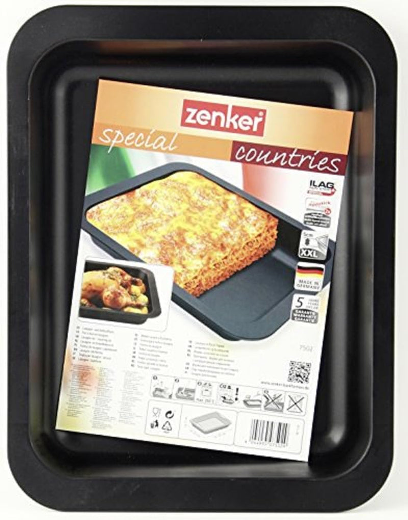 Zenker 7502 Lasagne- und Auflaufform 32,5 x 25 cm, Sonderländer, Schwarz Formen und Backbleche Naty Shop