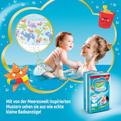 Windeln Sensitive Badehosen, für Meer und Pool, Größe 5-6 (über 14 kg), 84 Stück