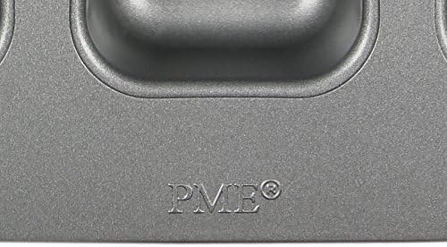 CSB106 Quadratische Antihaftbeschichtete Backform Mit 12 Minilöchern Aus Karbonstahl, Edelstahl, Silber, 37,3 x 26,1 x 3,1 cm Formen und Tabletts zum Backen Naty Shop