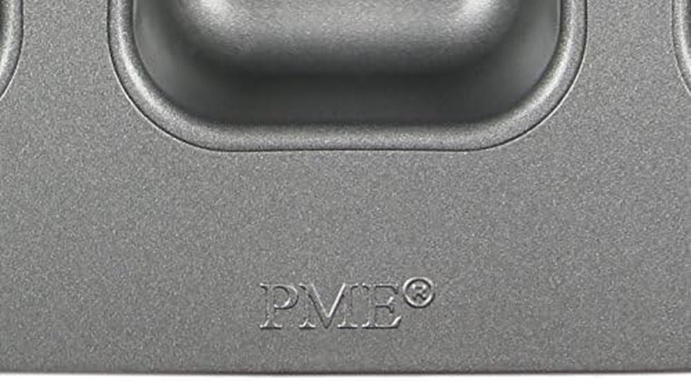 CSB106 Quadratische Antihaftbeschichtete Backform Mit 12 Minilöchern Aus Karbonstahl, Edelstahl, Silber, 37,3 x 26,1 x 3,1 cm Formen und Tabletts zum Backen Naty Shop