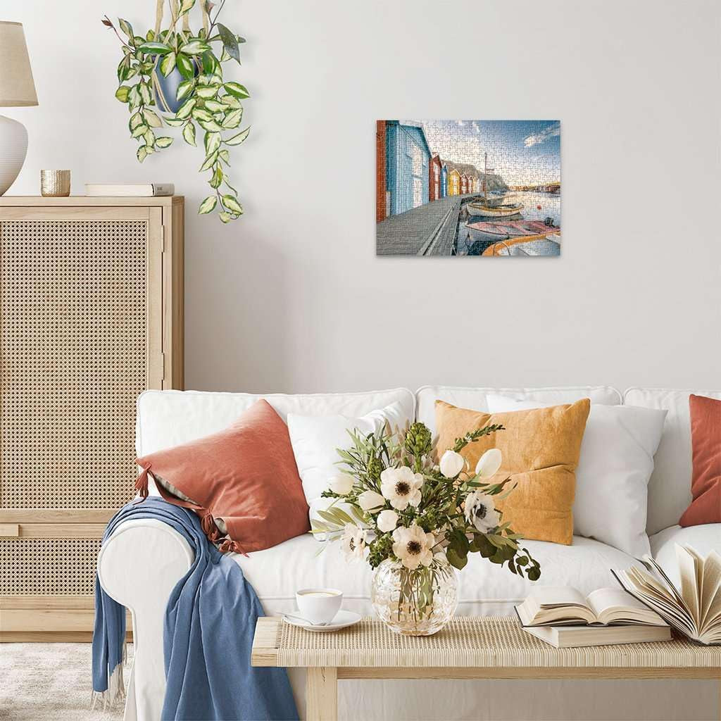 Ravensburger Puzzle 12000847, Skandinavische Orte – Bootshäuser in Smøgen, Schweden – 500-teiliges Puzzle für Erwachsene und Kinder ab 12 Jahren. Puzzle Naty Shop