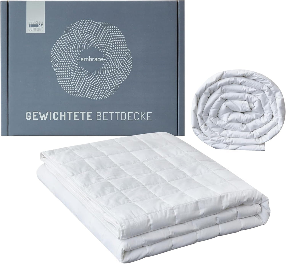 Degrees of Comfort pătură ponderată 135X200Cm 7Kg, pătură de terapie anti-stres fabricată din bumbac 100%, pătură grea Pătură ponderată pentru adulți Poate îmbunătăți somnul și reduce stresul Paturi si Cuverturi Degrees of Comfort 155 X 220 Cm 11,0 kilograme