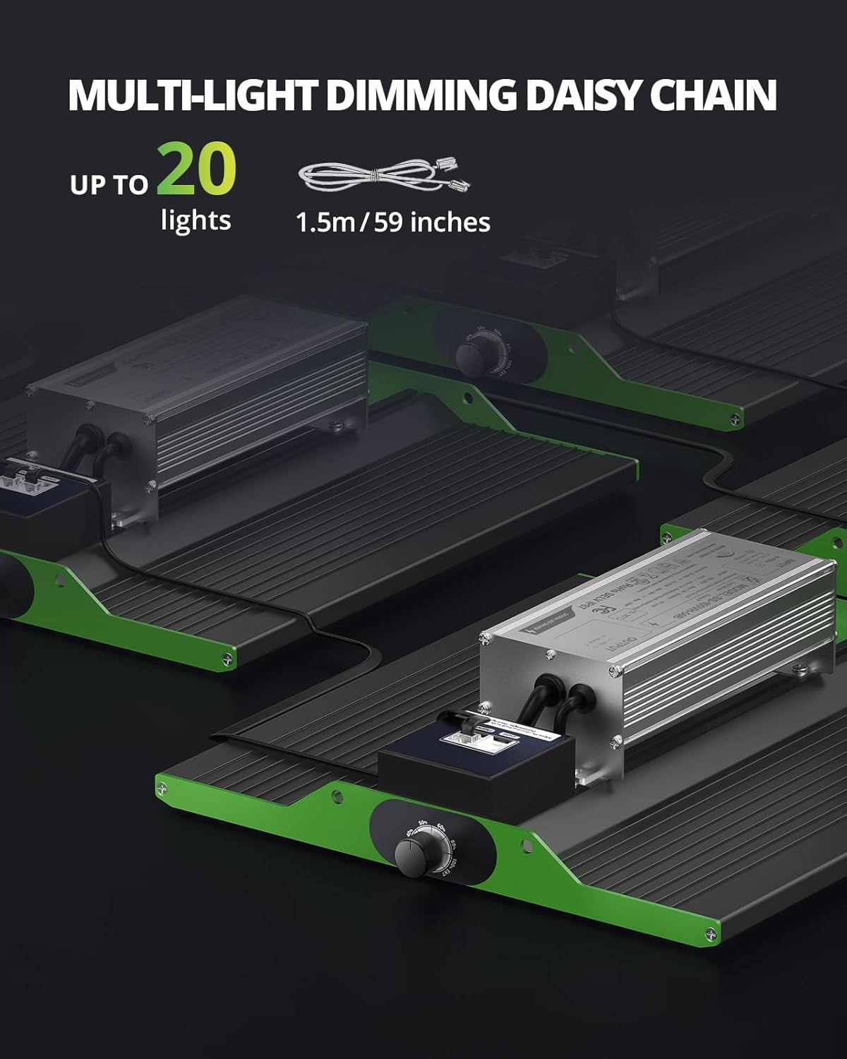 VIPARSPECTRA P1000 LED-Wachstumslicht, Vollspektrum, 2024, LED-Wachstumslicht, 0 %–100 % dimmbar, für Gewächshäuser, Zimmerpflanzen, Setzlinge, Gemüse, Blumen, Wachstumszelte, 60 x 60 cm und 80 x 80 cm