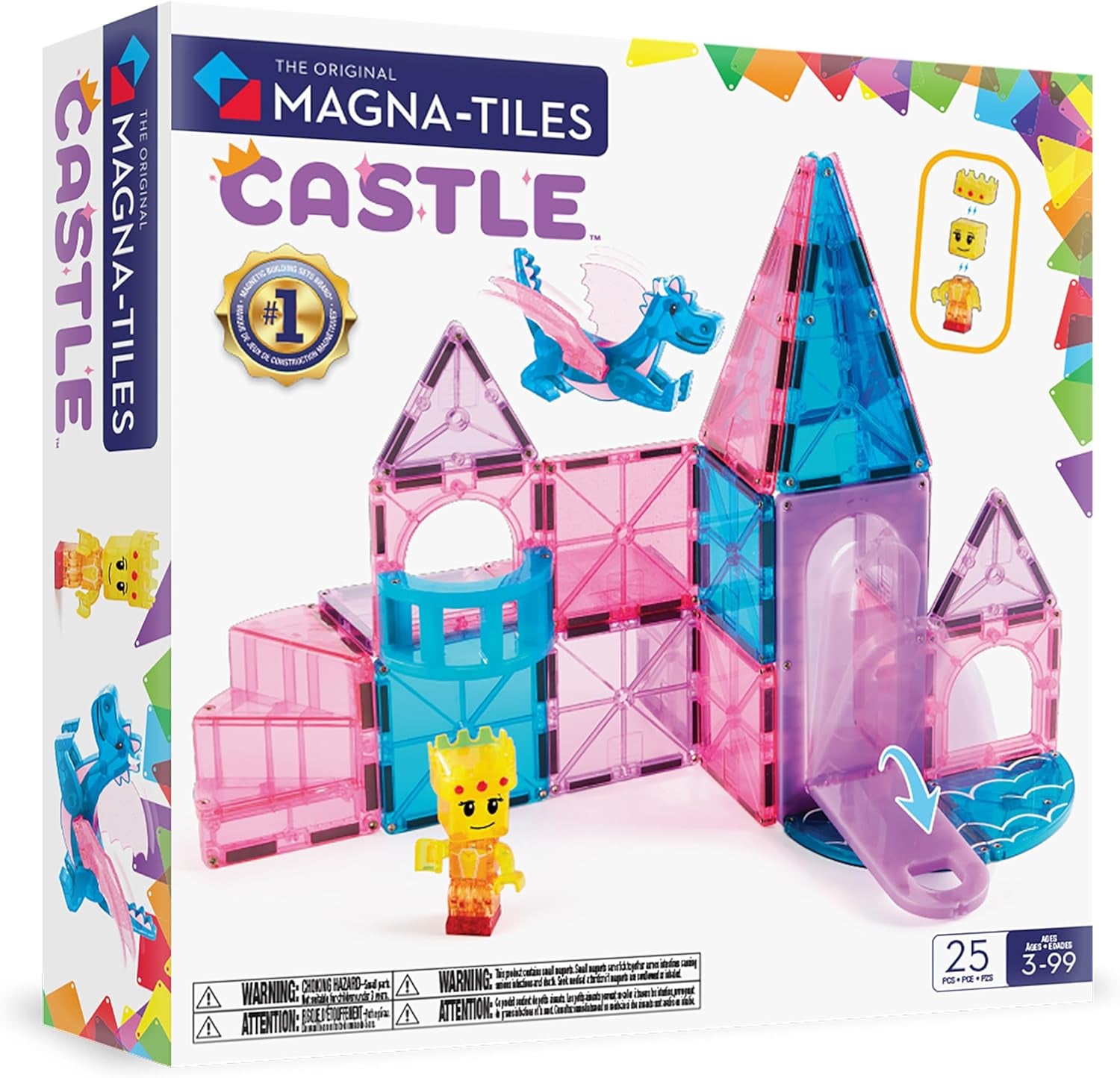 Castle 25-teiliges Magnetbauset - Die Originale Magnetbaumarke