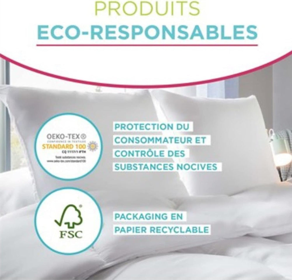 Blanrève Bettbezug, bedruckt oder einfarbig, gemäßigt, für Einzelbetten, umweltfreundlich, pflegeleicht, 140 x 200 cm, weiß, grau. Steppdecken und Steppdecken von Naty Shop