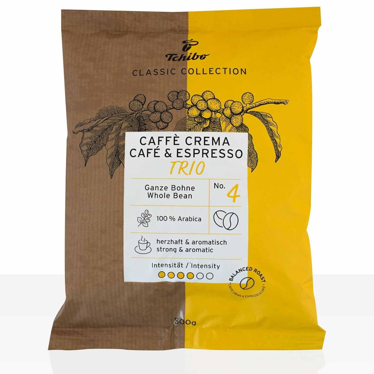 Tchibo Caffe Crema & Espresso Trio 10 boabe de cafea x 500g
