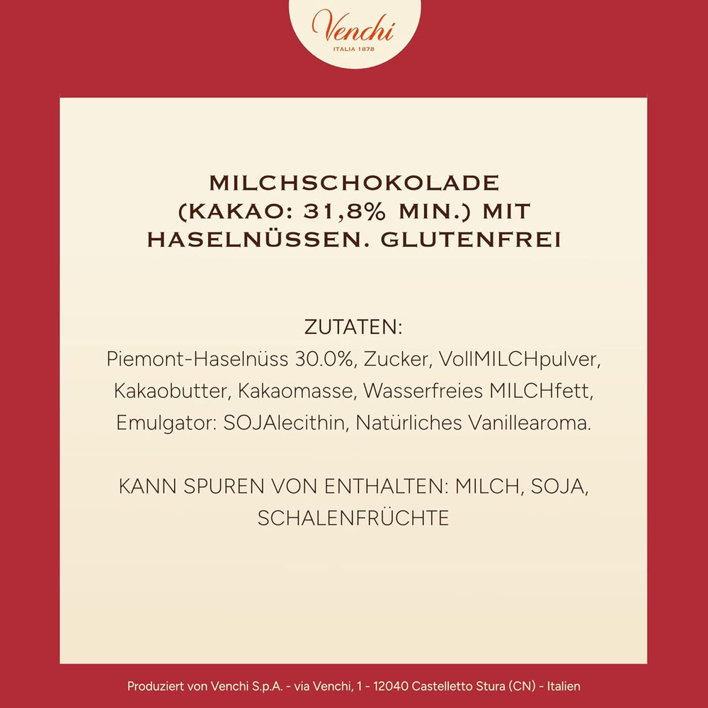 Venchi, Brutto&Buono, handgemachte Milchschokoladentafel in Tannenbaumform „Piedmont Forest Haselnuss“, 200 g, glutenfrei, limitierte Weihnachtskollektion, Geschenkidee