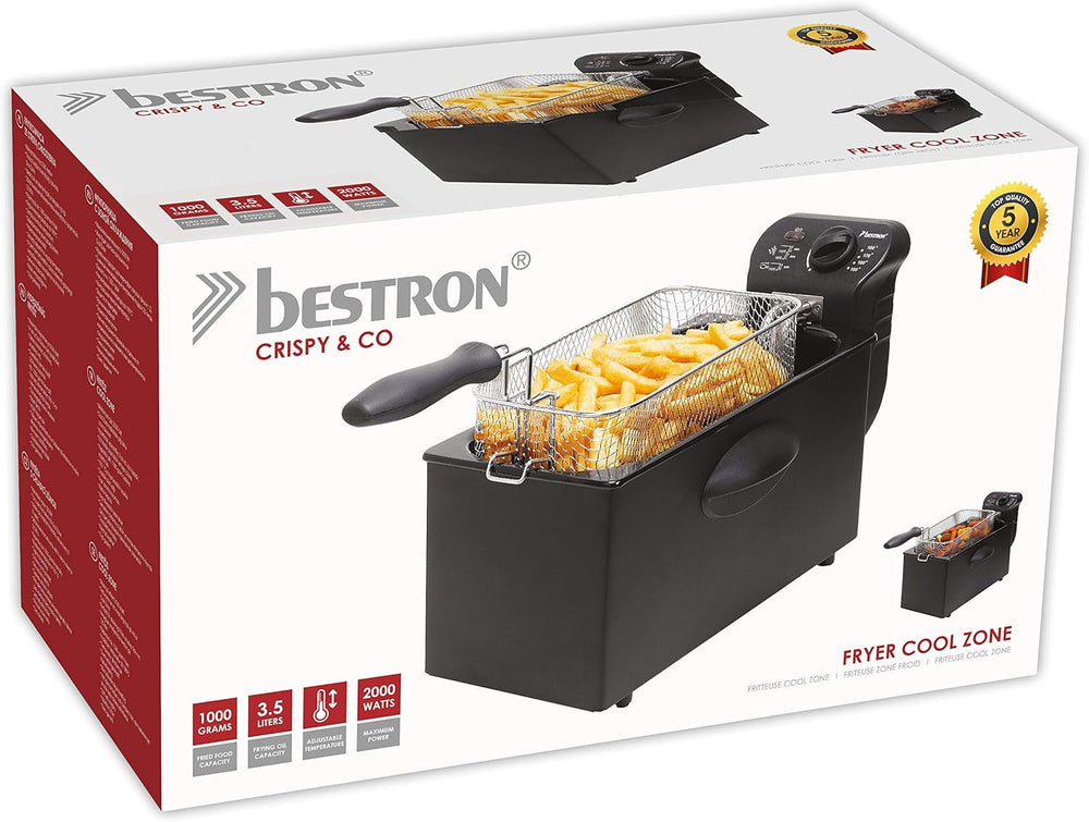 Bestron Ölfritteuse mit Kaltzonentechnologie, 3,5 Liter, 2000 Watt Appliances Naty Shop