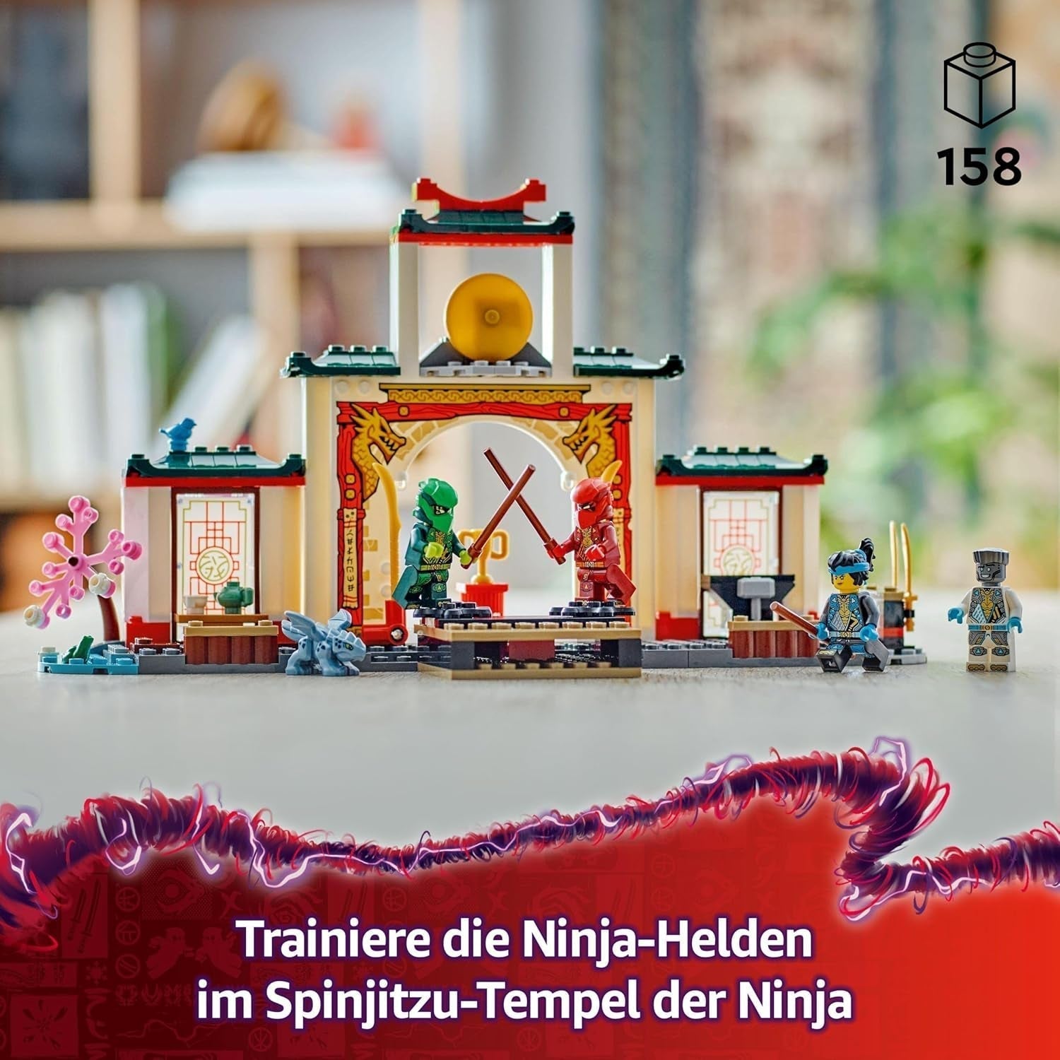 LEGO NINJAGO Spinjitzu Ninja Tempel – Spielset mit 4 Minifiguren und 1 Drachenfigur – Bauset – Weihnachts- oder Geburtstagsgeschenk für Jungen und Mädchen ab 4 Jahren 71831 Bausets Besuchen Sie den LEGO-Store
