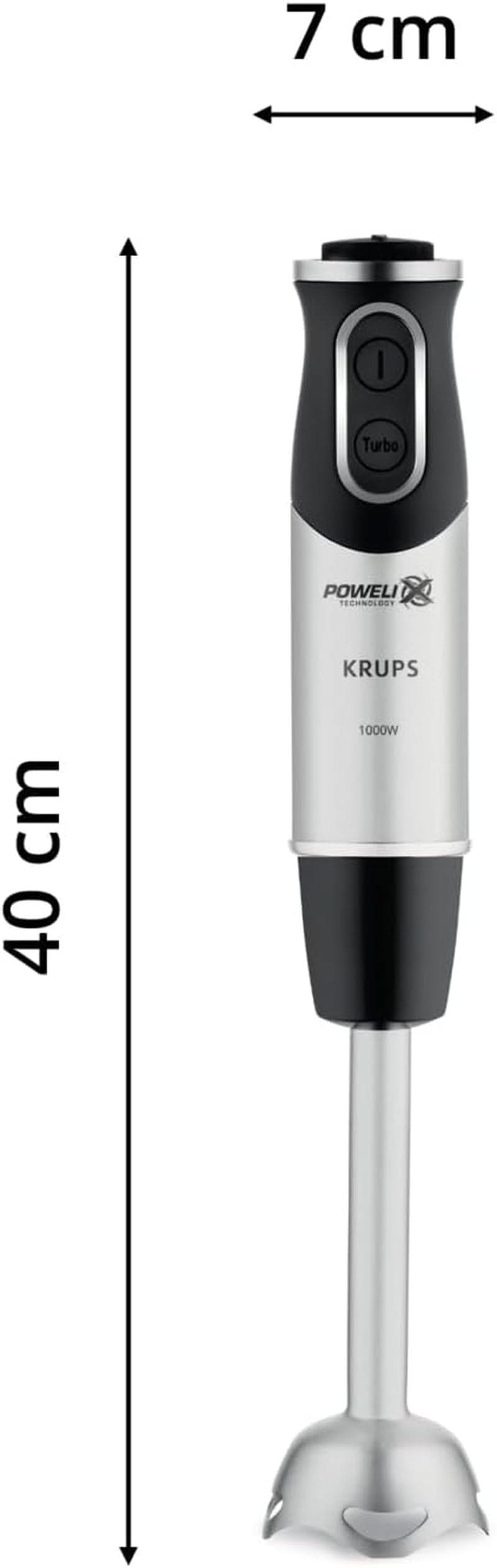 Krups Perfect Mix Standmixer HZ6568 | Mixer | 1000 Watt | Edelstahlfuß | 4 extra scharfe Messer | Powelix-Technologie | Schneebesen | 500 ml Zerkleiner | 800 ml Messbecher | Schwarz/Silber Kitchen Naty Shop