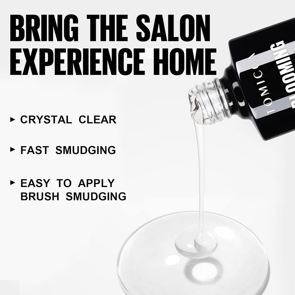 TOMICCA Clear Blooming Gel Nagellack, UV LED Spreading Nagellack Für Nageldesign, Marmor, Aquarell Blüten Nail Art Polish 8Ml