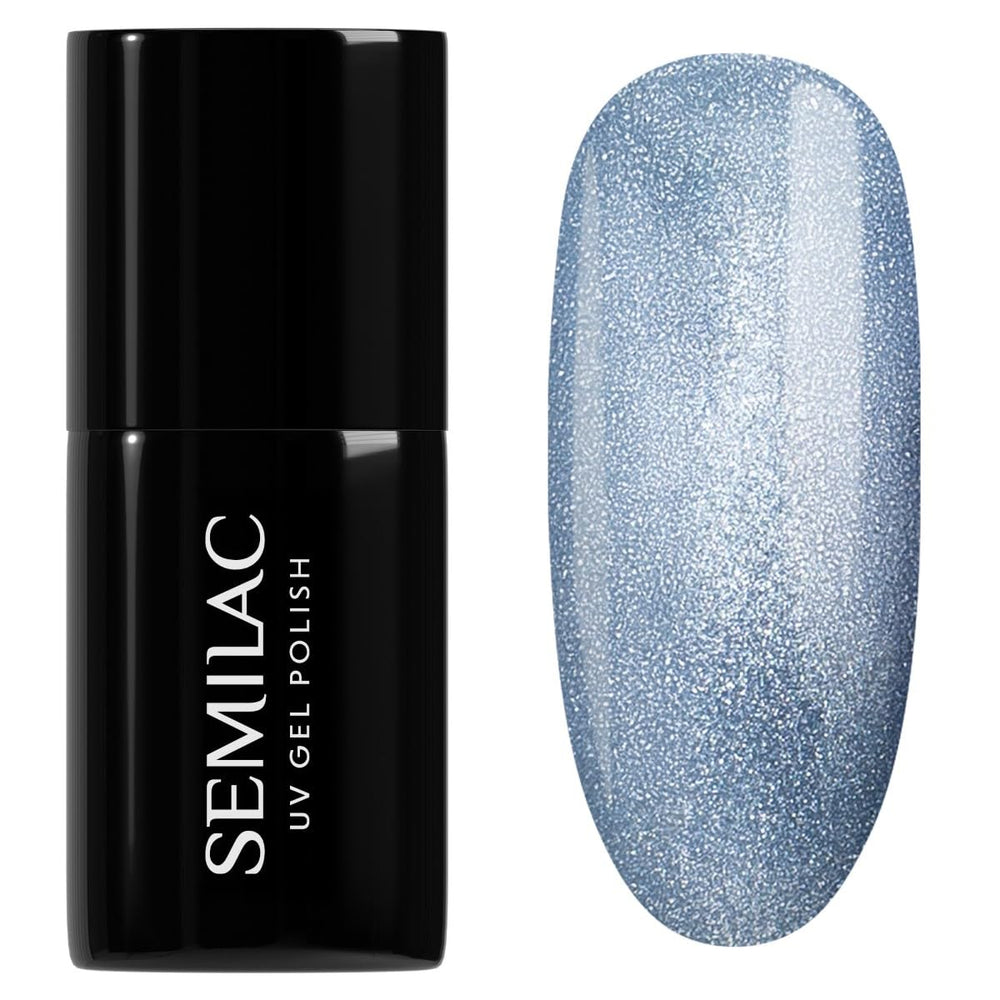Semilac UV-Nagellack 664 Lilac Gloss 7 ml – Cat-Eye-Effekt, einzigartige Reflexionen mit magnetischem Werkzeug – Gloss Gala Collection