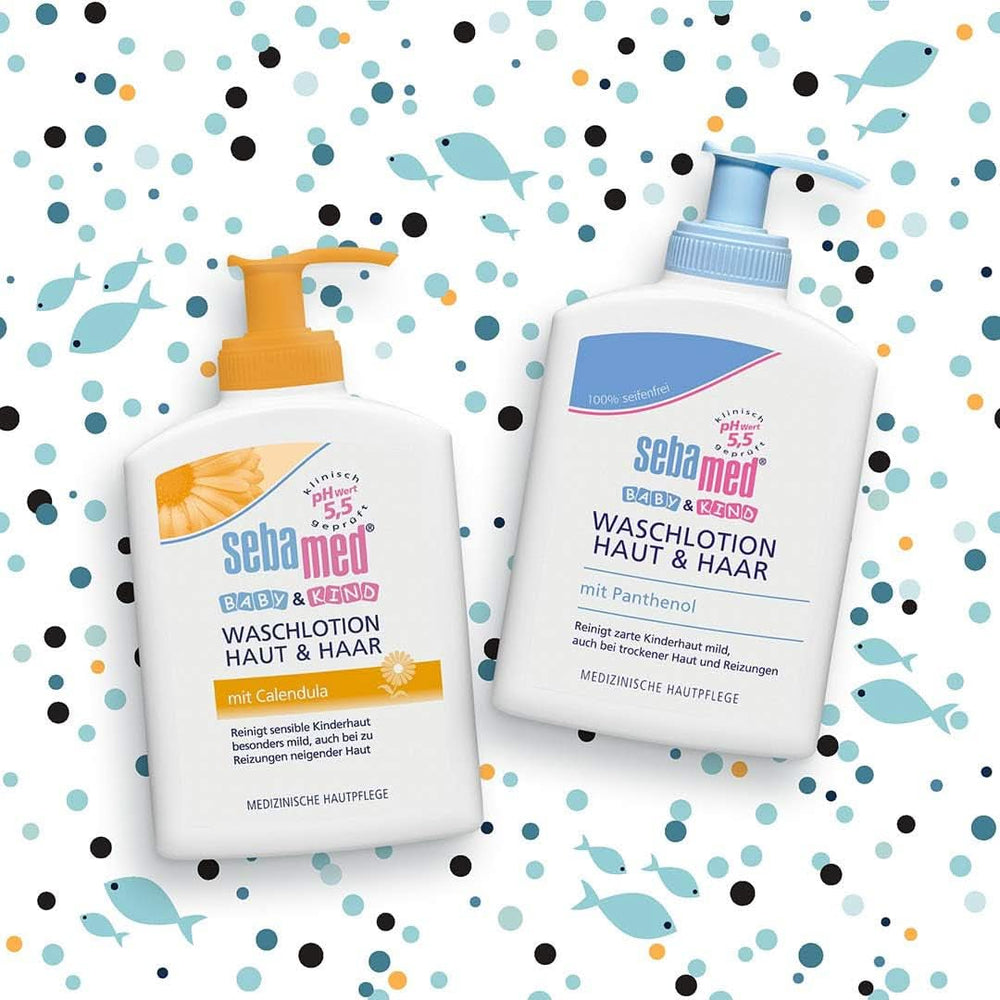 Sebamed Waschlotion für Babys und Kinder, Shampoo und Duschgel, 200 ml (3er Pack) Mutter und Kind Naty Shop