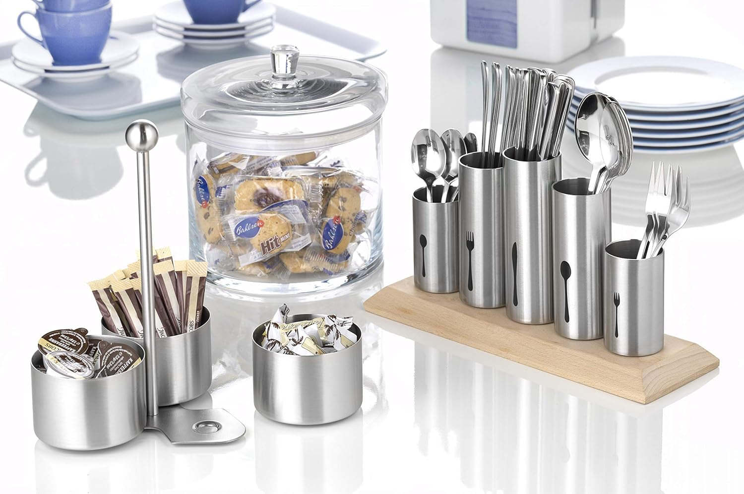 Besteckhalter aus Edelstahl, 1 Packung, Silber Naty Shop Kitchen