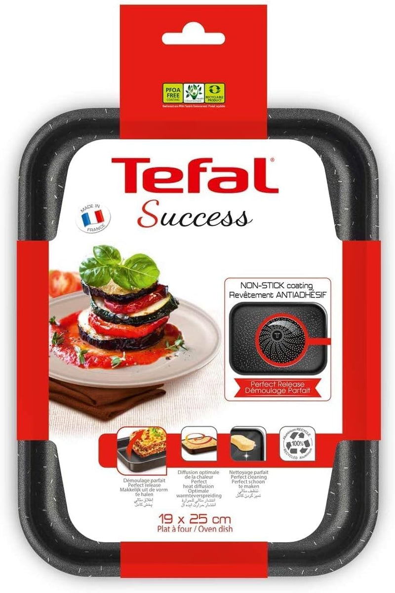 Tefal J1600502 Success Flach Mini Backofen Aluminium Schwarz 19X25 X 4,2 cm Formen und Bleche zum Backen Naty Shop