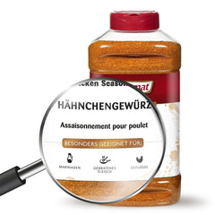 Prymat Hähnchengewürz 1100g, Gewürzmischung für Hähnchen, Truthahn, Ente, Gans, Grillgewürze, Marinade für Fleisch im Streuer