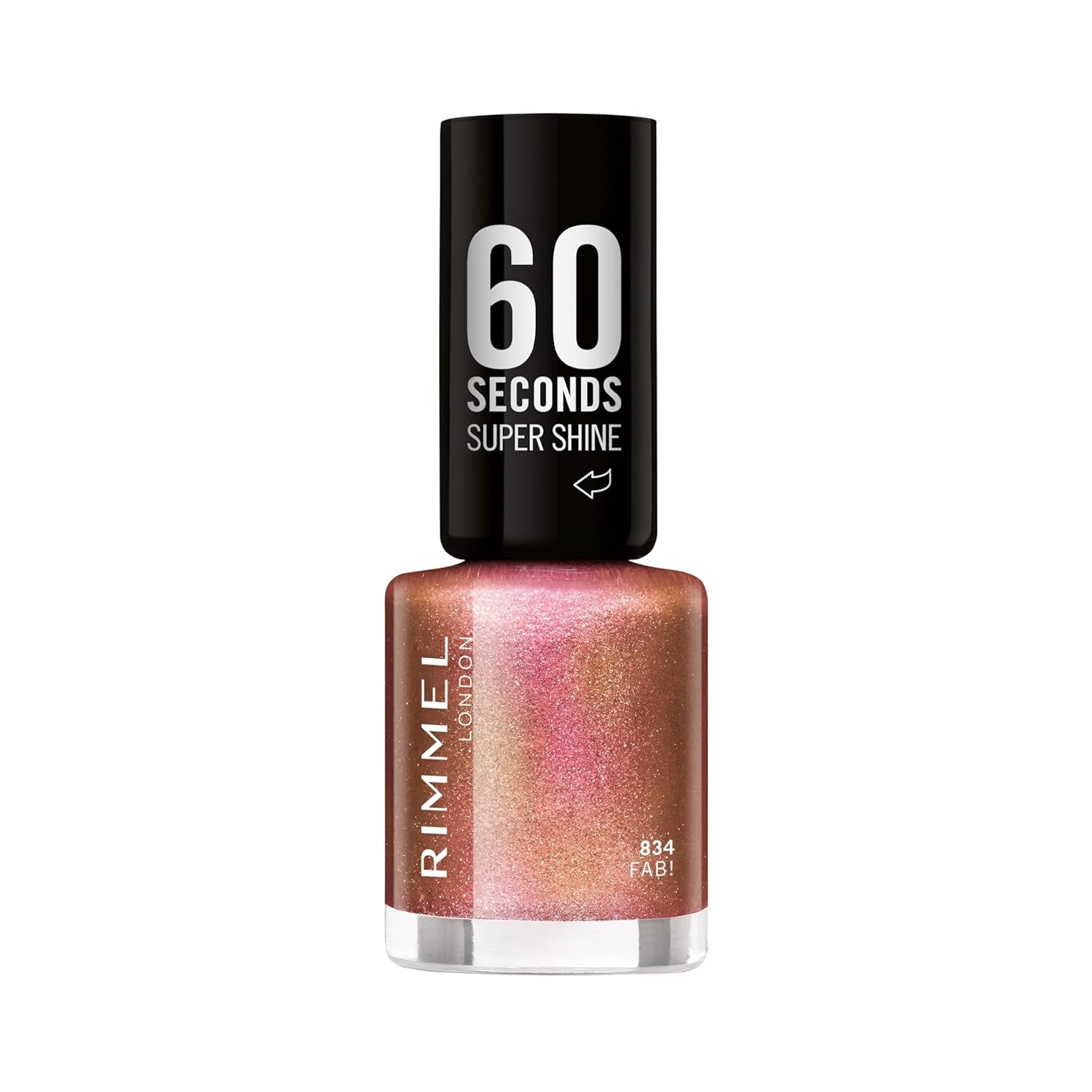 Rimmel 60 Seconds Glitzer-Nagellack, 834 Fab, 8 ml