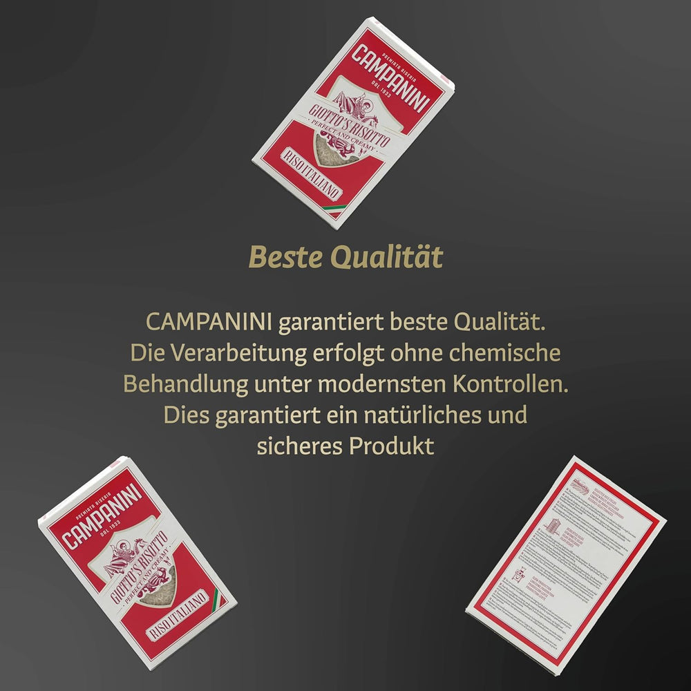 Originalreis für Risotto | Campanini-Reis für Risotto | 1000g | aus Italien | Risottos und Suppen
