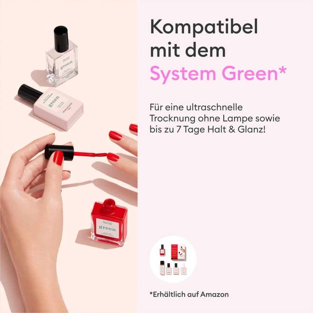 Manucurist Green – Rosy Beige Shell Beige Nagellack – Schnell trocknender Nagellack – DIY-Nägel – Vegan 12-Free – Pflanzenbasiert – Nagellack – Hergestellt in Frankreich