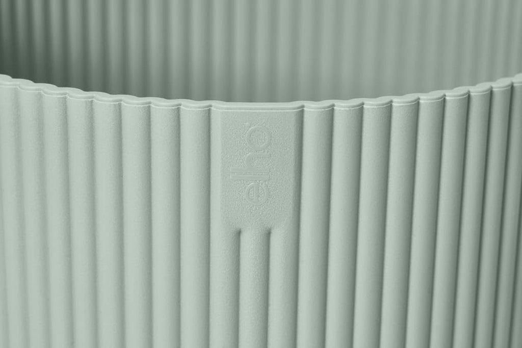 Ghiveci elho Vibes Fold Round 14 - Ghiveci de flori de interior - Plastic 100% reciclat - Ø 14,1 x H 12,9 cm - Verde/Verde Sorbet